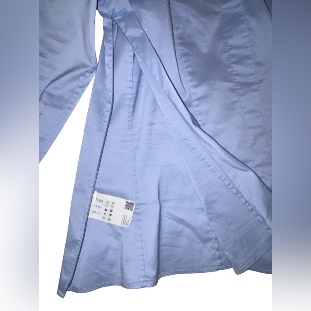 Boss IT 42 US 6 Blue Long Sleeved Collared Button Down Bashinah Cotton Blouse - Picture 4 of 5